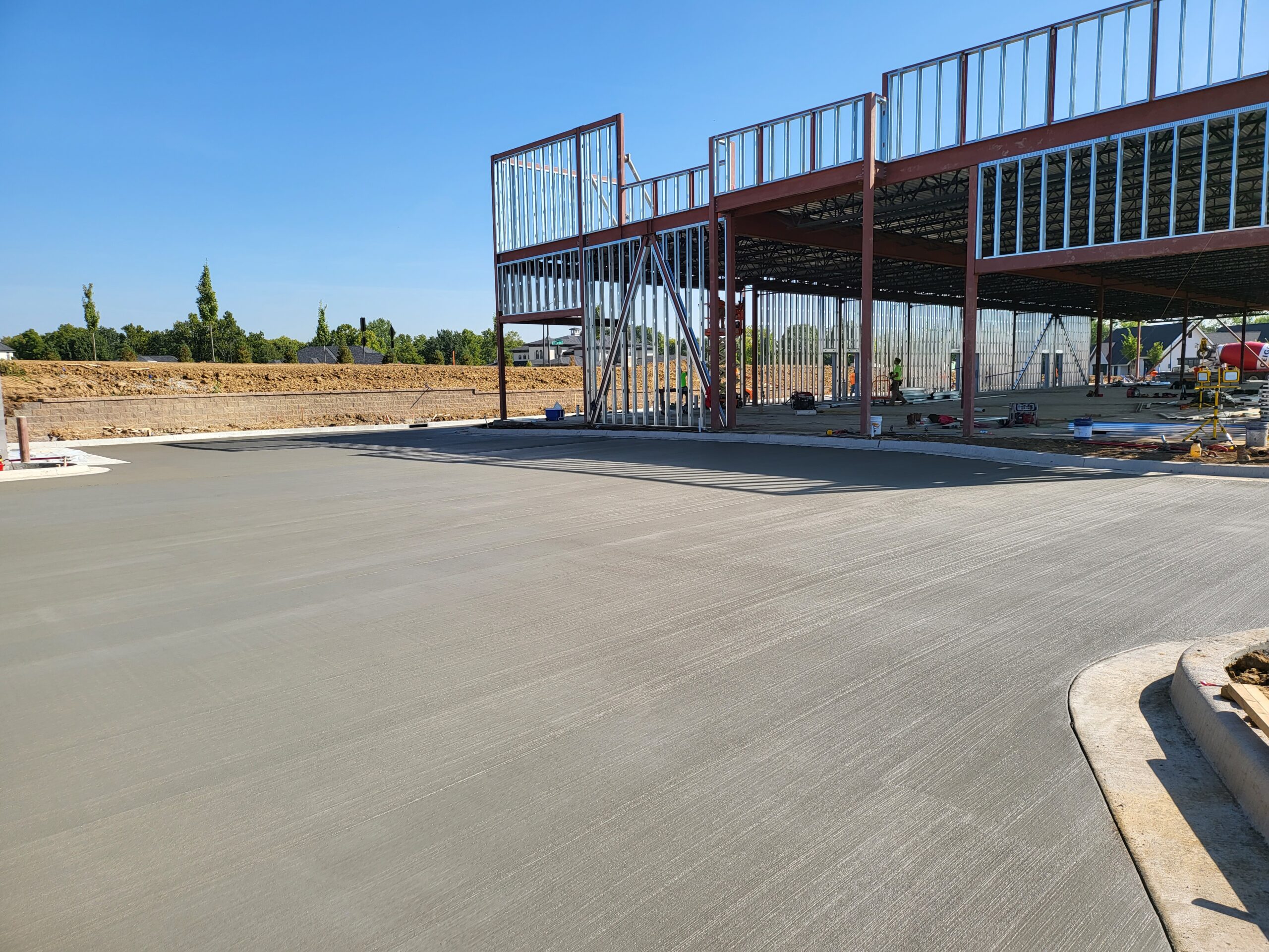 Commercial concrete construction project by Edmond Concrete Pros in Oklahoma City showing professional concrete work